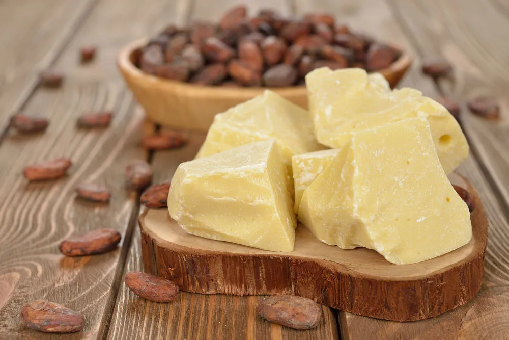 Natural Unrefined, unscented Cocoa Butter with Cream White color Radad International