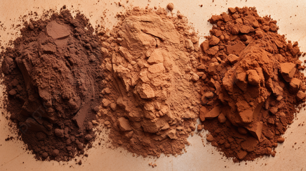 Alkalized vs natural cocoa powder, differences in colour Radad International