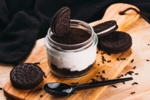 Black cocoa powder is the darkest, most heavily alkalized cocoa available — essential for Oreo-style cookies, ultra-dark cakes, and signature black desserts. Radad International